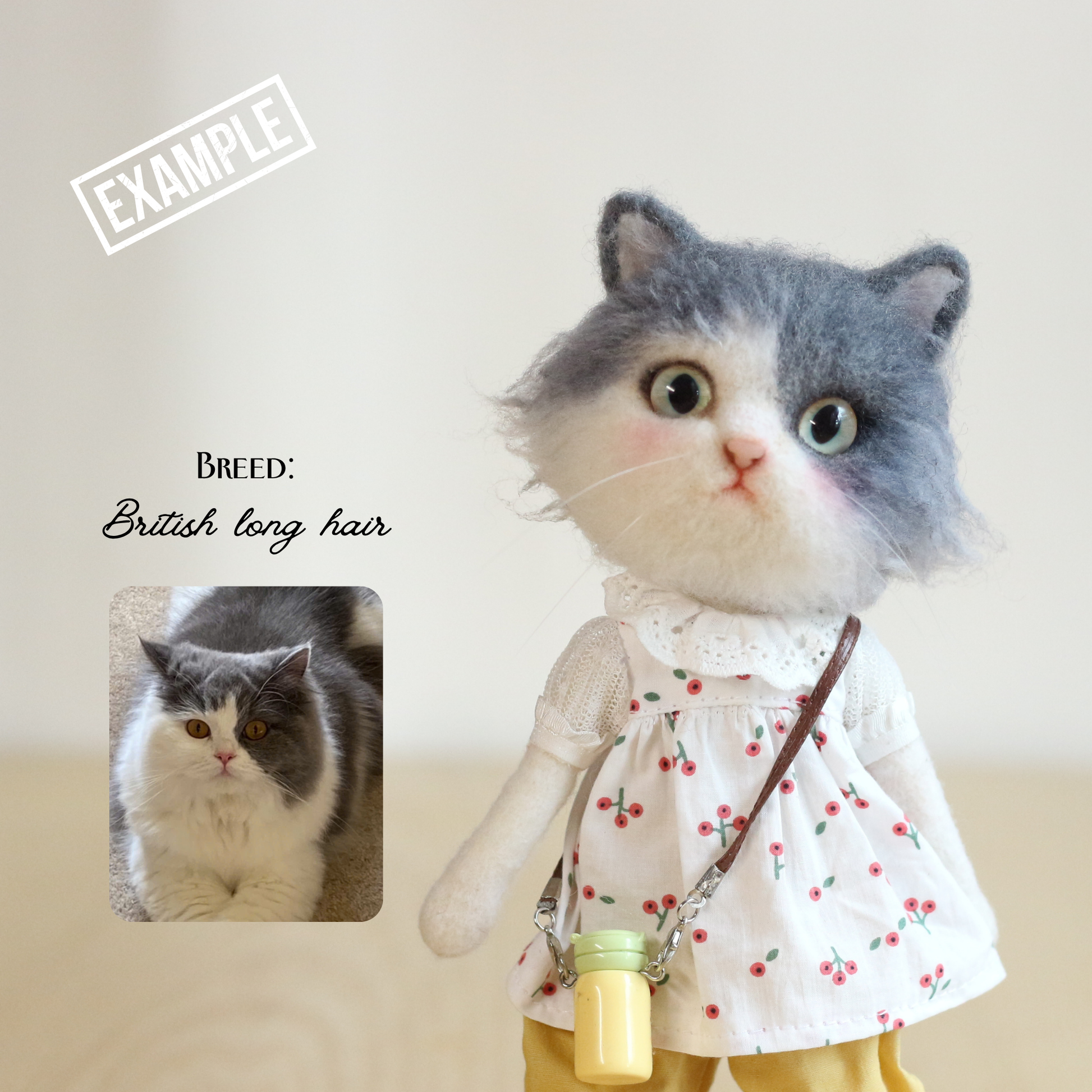 Needle felted cat, handmade cat sculpture